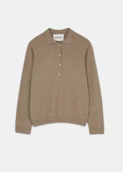 aiayu Bluser | Strik*Leola cashmere long sleeve polo