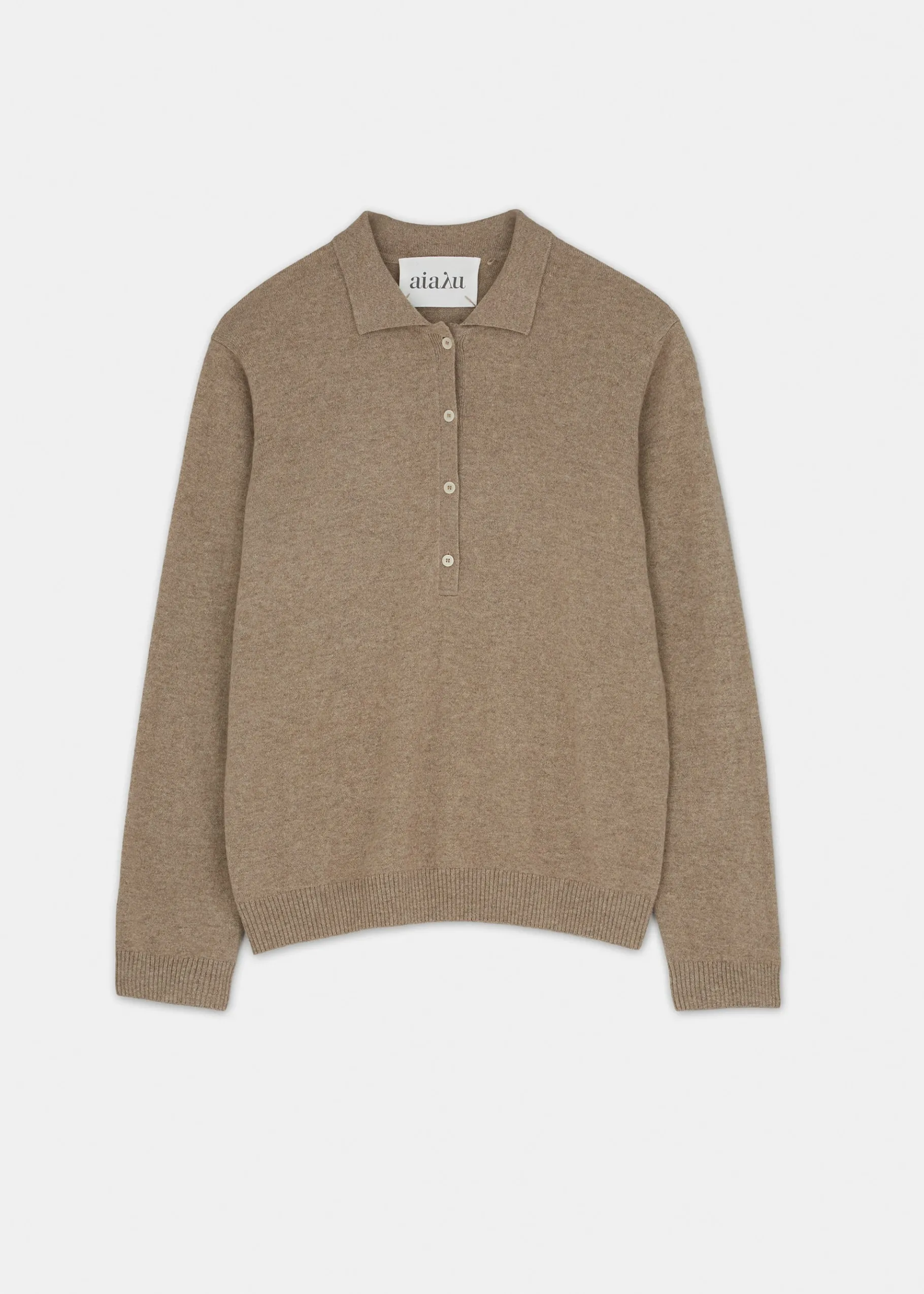 aiayu Bluser | Strik*Leola cashmere long sleeve polo