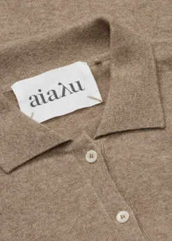 aiayu Bluser | Strik*Leola cashmere long sleeve polo