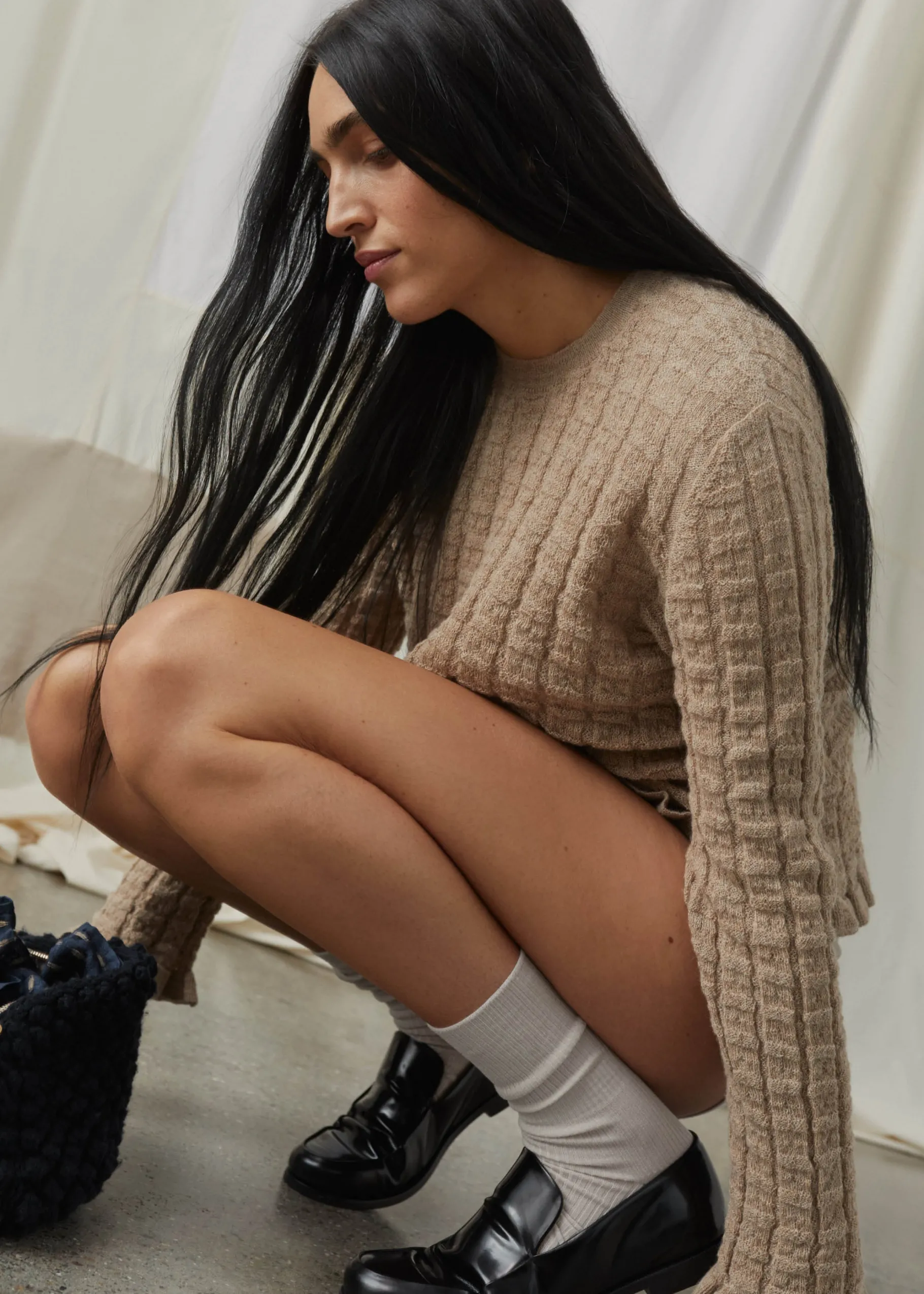 aiayu Bluser | Strik*Mirja llama wool blouse