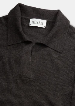 aiayu Bluser*Noa merino wool polo blouse