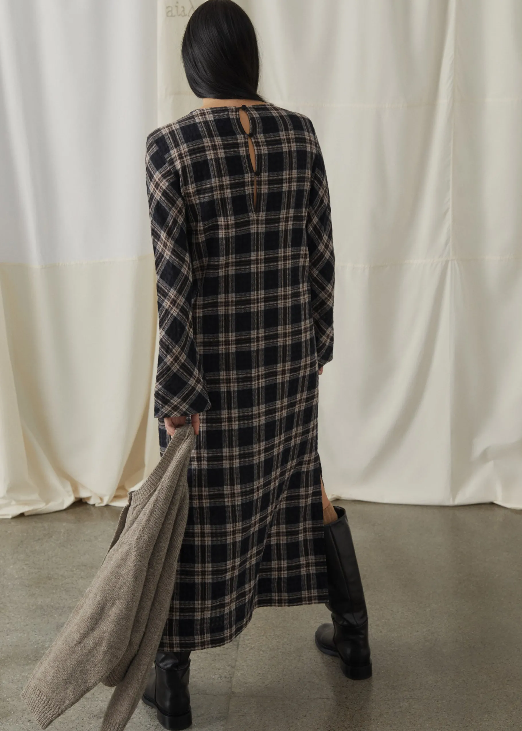 aiayu Kjoler & Nederdele*Novia dress checked wool